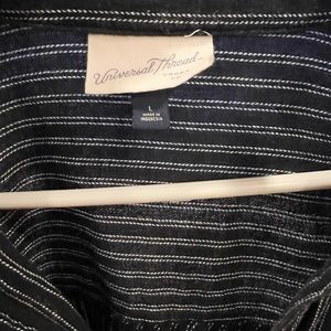 Striped Black & White Flannel